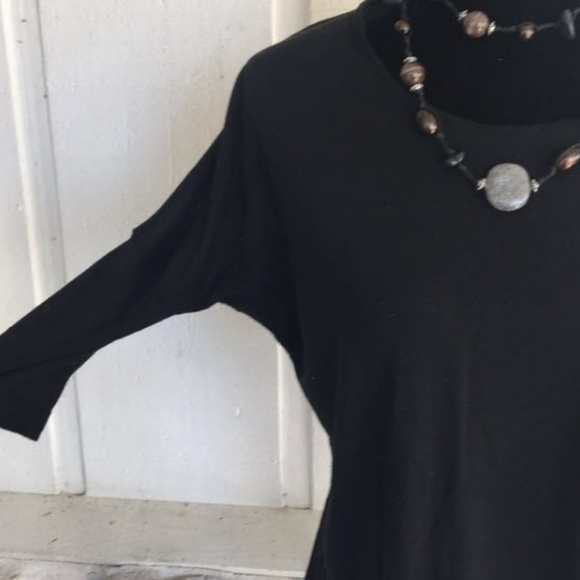 DONATED Cotton On black dolmen 3/4 sleeve top - Picture 3 of 8